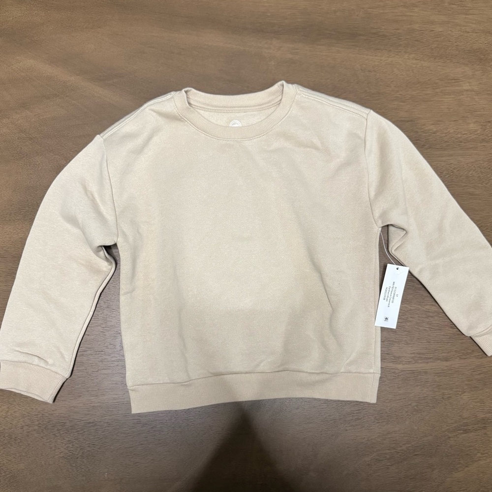wonder nation Beige/Tan Kids Crewneck Sweatshirt